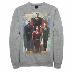 Licensed Character Men's DC Comics Justice League Heroes Look Up Sweatshirt Athletic Heather -Licensed Character Shop unnamed file 26040