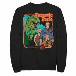 Licensed Character Men's Jurassic Park Vintage Characters Life Finds A Way Sweatshirt Navy -Licensed Character Shop unnamed file 26045