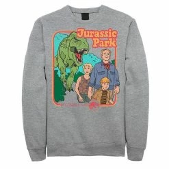 Licensed Character Men's Jurassic Park Vintage Characters Life Finds A Way Sweatshirt Navy -Licensed Character Shop unnamed file 26047