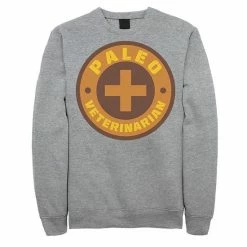 Licensed Character Men's Jurassic World Paleo Veternarian Badge Sweatshirt Charcoal Heather -Licensed Character Shop unnamed file 26052