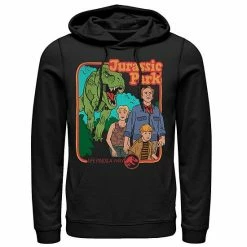 Licensed Character Men's Jurassic Park Vintage Characters Life Finds A Way Hoodie Black -Licensed Character Shop unnamed file 26131