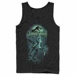 Licensed Character Men's Jurassic World Raptor Paint Splatter Title Logo Graphic Tank Black -Licensed Character Shop unnamed file 26175