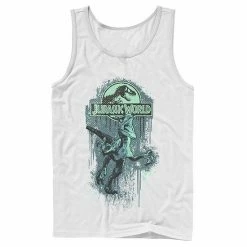 Licensed Character Men's Jurassic World Raptor Paint Splatter Title Logo Graphic Tank Black -Licensed Character Shop unnamed file 26178