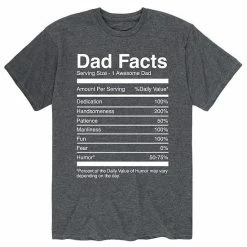 Licensed Character Men's Dad Facts Tee Red