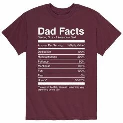 Licensed Character Men's Dad Facts Tee Red -Licensed Character Shop unnamed file 2620