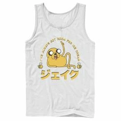 Licensed Character Men's Adventure Time Jake I've Always Got Room For Ice Cream Kanji Tank Top White -Licensed Character Shop unnamed file 26228