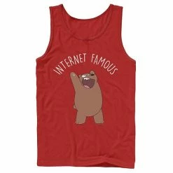 Licensed Character Men's Cartoon Network We Bare Bears Internet Famous Tank Black