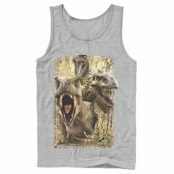 Licensed Character Men's Jurassic World T-Rex Indominus Rex & Raptor Tank Navy -Licensed Character Shop unnamed file 26259