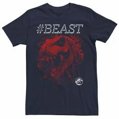 Licensed Character Men's Jurassic World #BEAST T-Rex Bite Tee Navy -Licensed Character Shop unnamed file 26273
