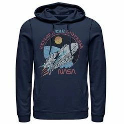 Licensed Character Men's NASA Explore The Universe Circle Portrait Hoodie White -Licensed Character Shop unnamed file 26276