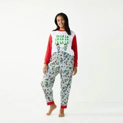 Licensed Character Plus Size Jammies For Your Families® Peanuts "Fa La La" Pajama Set -Licensed Character Shop unnamed file 263
