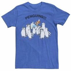Licensed Character Men's Nickelodeon Avatar The Last Airbender Aang And Penguins!! Portrait Tee Silver -Licensed Character Shop unnamed file 26302