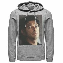 Licensed Character Men's Jurassic Park Jeff Goldblum Stare Graphic Pullover Hoodie Charcoal Heather -Licensed Character Shop unnamed file 26323