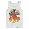 Licensed Character Men's Jurassic World Two Dino Charging Comic Pop Tank Red -Licensed Character Shop unnamed file 26353