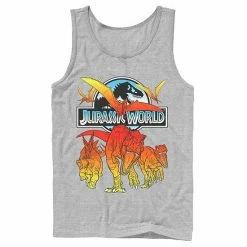 Licensed Character Men's Jurassic World Two Dino Charging Comic Pop Tank Red -Licensed Character Shop unnamed file 26357
