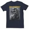 Licensed Character Men's Jurassic World T-Rex Profile Shading Tee Navy Heather