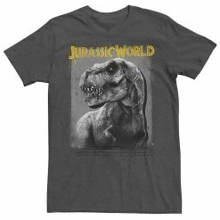 Licensed Character Men's Jurassic World T-Rex Profile Shading Tee Navy Heather -Licensed Character Shop unnamed file 26385