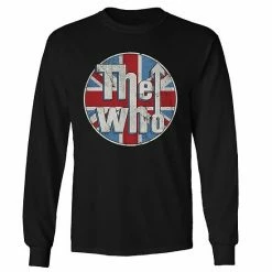 Licensed Character Men's The Who Distressed Union Jack Long Sleeve Tee