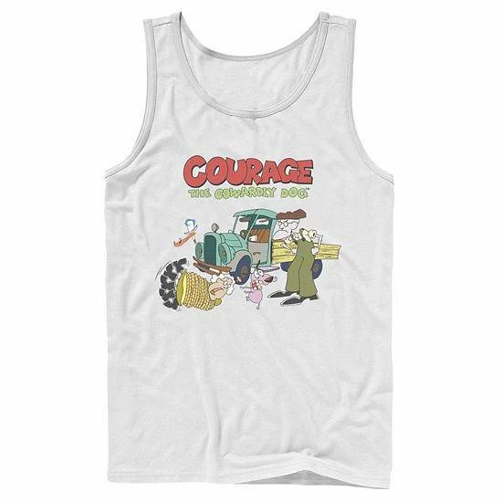 Licensed Character Men's Courage The Cowardly Dog Scene Logo Tank Navy 6 Licensed Character Men's Courage The Cowardly Dog Scene Logo Tank Navy - Image 4