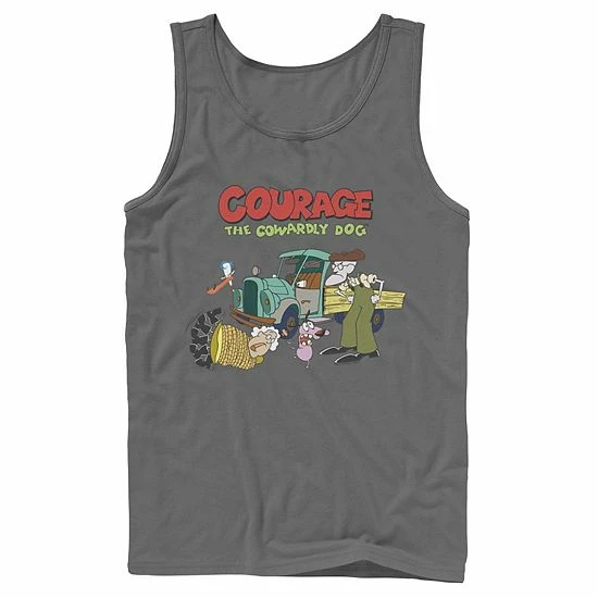 Licensed Character Men's Courage The Cowardly Dog Scene Logo Tank Navy 8 Licensed Character Men's Courage The Cowardly Dog Scene Logo Tank Navy - Image 6