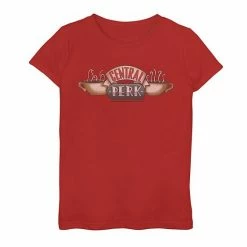 Licensed Character Girls 7-16 Friends Central Perk Classic Logo Graphic Tee Red -Licensed Character Shop unnamed file 26468