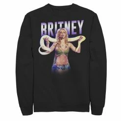 Licensed Character Men's Britney Spears Snake Portrait Sweatshirt Navy