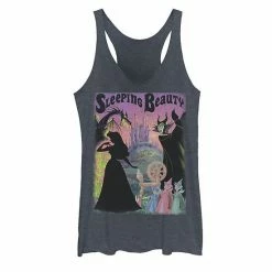 Licensed Character Disney's Sleeping Beauty Juniors' Aurora & Maleficent Movie Poster Tank Navy Heather