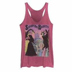 Licensed Character Disney's Sleeping Beauty Juniors' Aurora & Maleficent Movie Poster Tank Navy Heather -Licensed Character Shop unnamed file 26498