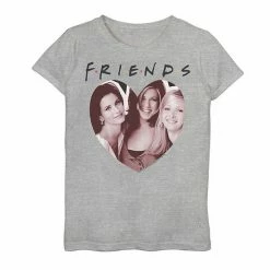 Licensed Character Girls 7-16 Friends The Girls Heart Portrait Graphic Tee Purple Heather -Licensed Character Shop unnamed file 26505