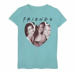 Licensed Character Girls 7-16 Friends The Girls Heart Portrait Graphic Tee Purple Heather -Licensed Character Shop unnamed file 26507
