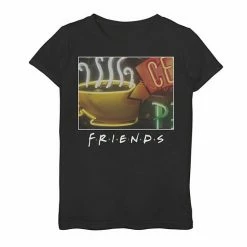 Licensed Character Girls 7-16 Friends Central Perk Classic Title Logo Graphic Tee Black -Licensed Character Shop unnamed file 26523