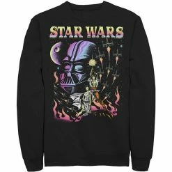 Licensed Character Men's Star Wars Retro Blacklight Colors Poster Sweatshirt