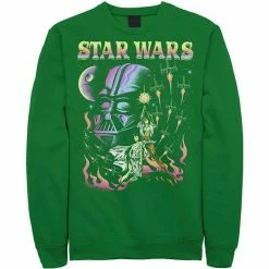 Licensed Character Men's Star Wars Retro Blacklight Colors Poster Sweatshirt -Licensed Character Shop unnamed file 26529