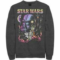 Licensed Character Men's Star Wars Retro Blacklight Colors Poster Sweatshirt -Licensed Character Shop unnamed file 26531