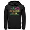 Licensed Character Men's Jurassic Park Neon Gradient Scene Hoodie Black -Licensed Character Shop unnamed file 26537