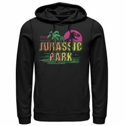 Licensed Character Men's Jurassic Park Neon Gradient Scene Hoodie Black -Licensed Character Shop unnamed file 26540