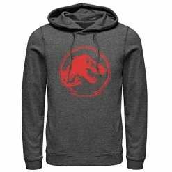 Licensed Character Men's Jurassic World Red Logo Glitch Coin Hoodie Navy -Licensed Character Shop unnamed file 26546
