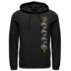 Licensed Character Men's Jurassic World Clever Raptor Head Side Print Hoodie Black -Licensed Character Shop unnamed file 26555