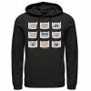 Licensed Character Men's Adventure Time Finn's Many Faces Grid Graphic Pullover Graphic Hoodie Navy -Licensed Character Shop unnamed file 26625