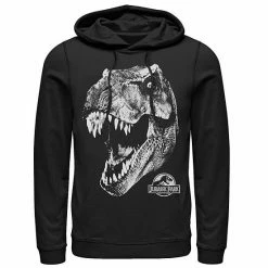 Licensed Character Men's Jurassic Park T-Rex White Head Roaring Pullover Hoodie Charcoal Heather -Licensed Character Shop unnamed file 26630