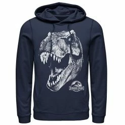 Licensed Character Men's Jurassic Park T-Rex White Head Roaring Pullover Hoodie Charcoal Heather -Licensed Character Shop unnamed file 26632