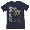 Licensed Character Men's Jurassic Park Velociraptor Full Body Tee Navy -Licensed Character Shop unnamed file 26637
