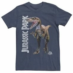 Licensed Character Men's Jurassic Park Velociraptor Full Body Tee Navy -Licensed Character Shop unnamed file 26640