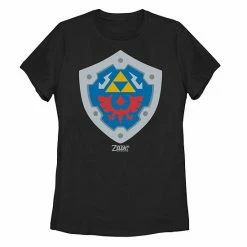 Licensed Character Juniors' Nintendo Legend Of Zelda Link's Awakening Hylian Shield Logo Tee Black -Licensed Character Shop unnamed file 26644