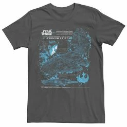 Licensed Character Men's Star Wars Rey Millennium Falcon Tee Charcoal -Licensed Character Shop unnamed file 26647