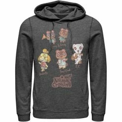 Licensed Character Men's Nintendo Character Textbook Group Shot Text Hoodie Navy -Licensed Character Shop unnamed file 26707