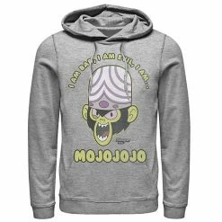 Licensed Character Men's Cartoon Network Mojo Intro "I Am Bad, I Am Evil, I Am... MOJOJOJO" Hoodie Athletic Heather -Licensed Character Shop unnamed file 26711