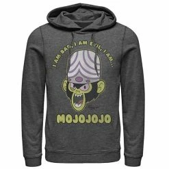 Licensed Character Men's Cartoon Network Mojo Intro "I Am Bad, I Am Evil, I Am... MOJOJOJO" Hoodie Athletic Heather -Licensed Character Shop unnamed file 26712