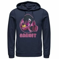 Licensed Character Men's Cartoon Network Steven Universe Garnet Circle Portrait Hoodie Navy -Licensed Character Shop unnamed file 26714