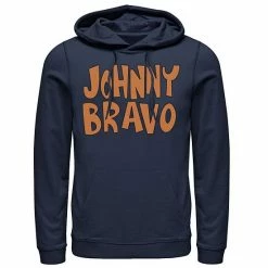 Licensed Character Men's Cartoon Network Johnny Bravo Logo Hoodie Navy -Licensed Character Shop unnamed file 26720
